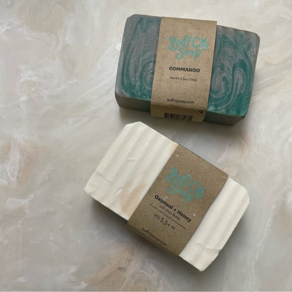 Buff city soap two bars‎ new never used 5.5 oz each